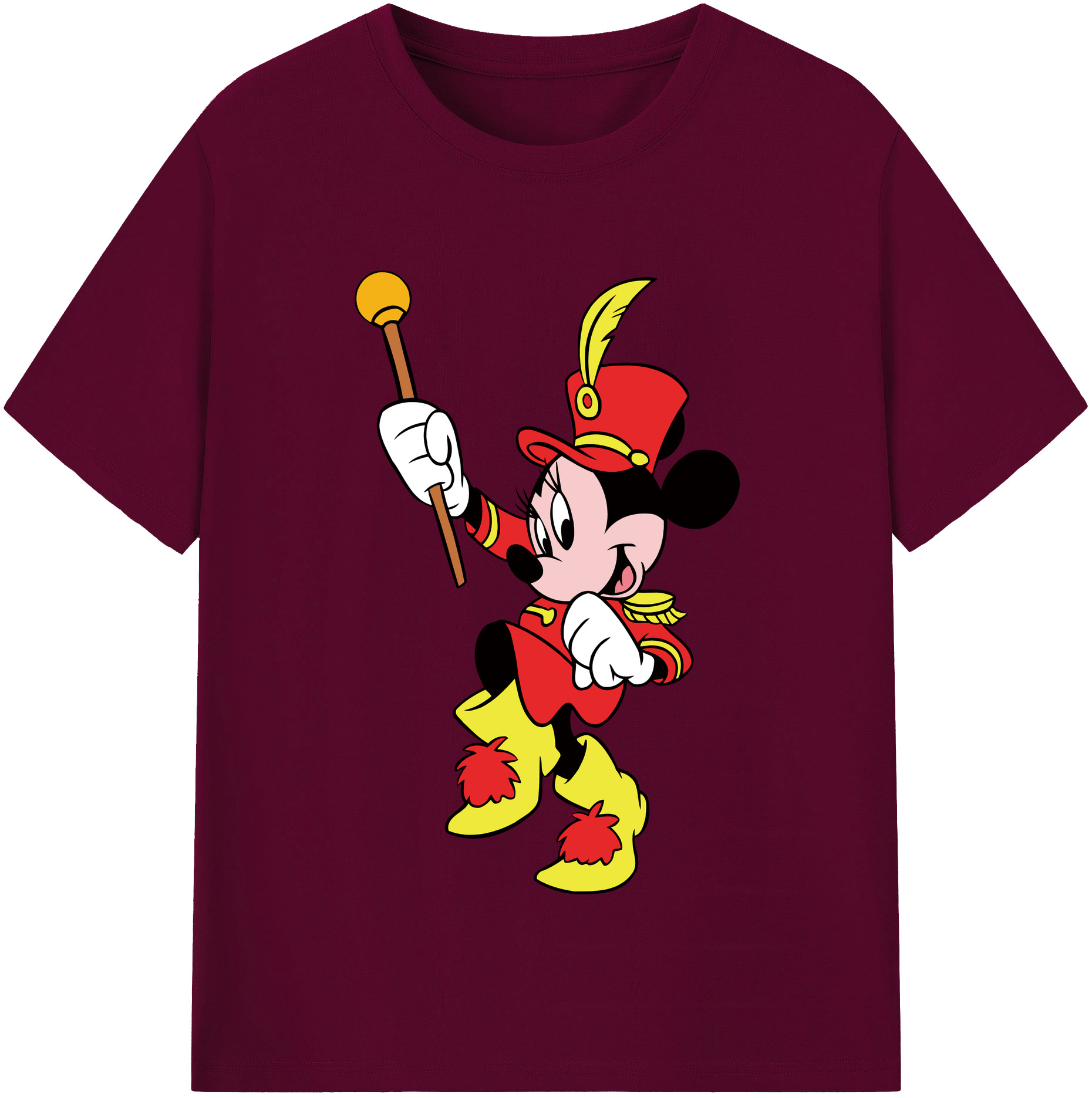 （画像用） ミッキーマウス Mickey Mouse レディースカジュアルプリントTシャツ（綿100％）
